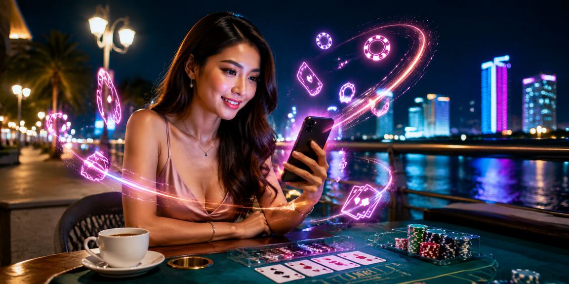 Permainan Baccarat dimainkan di Kuantan dengan suasana kasino sebenar yang mengasyikkan